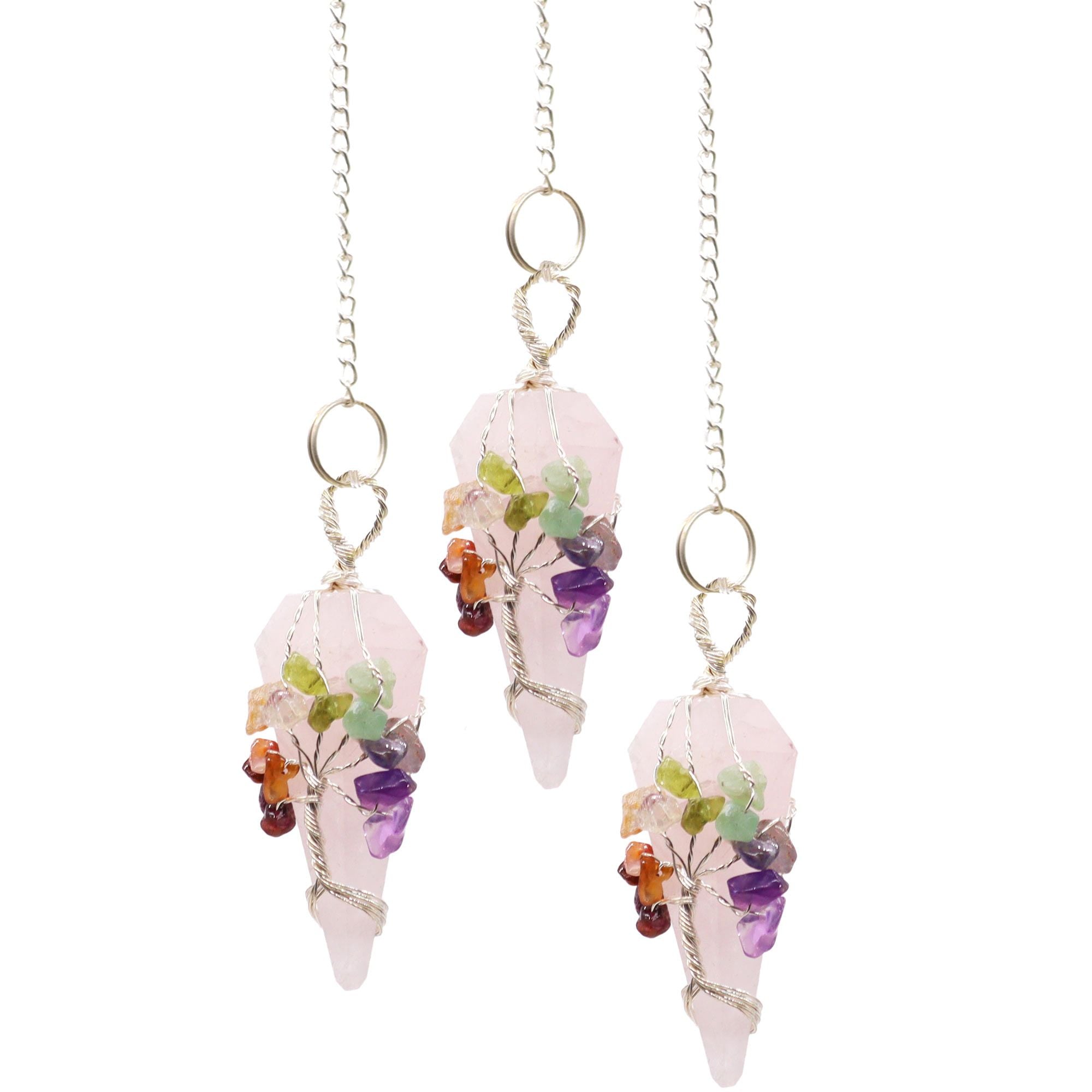 Magic Pendulum - Seven Chakra - Rose Quartz 🇬🇧