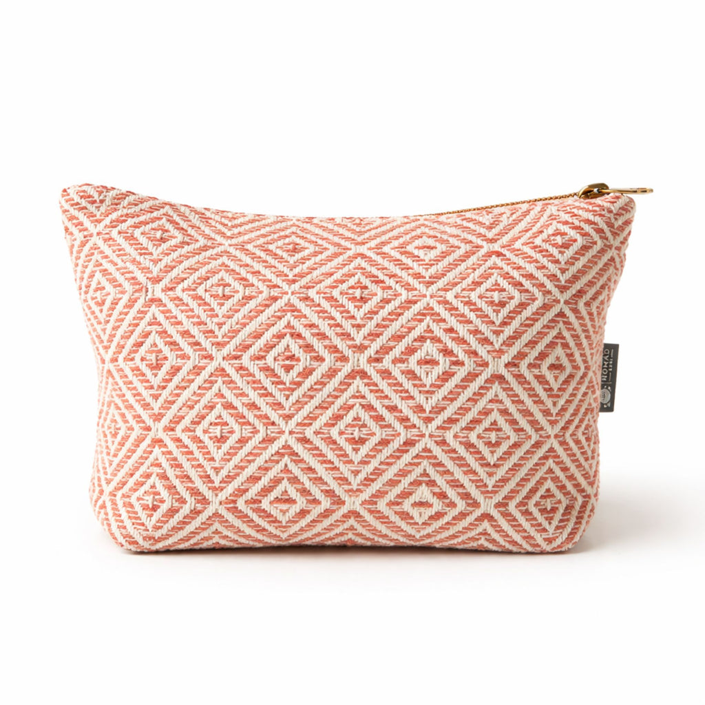 Nomad Sari Indian Jacquard Toiletry Bag - Coral Maze 🇬🇧