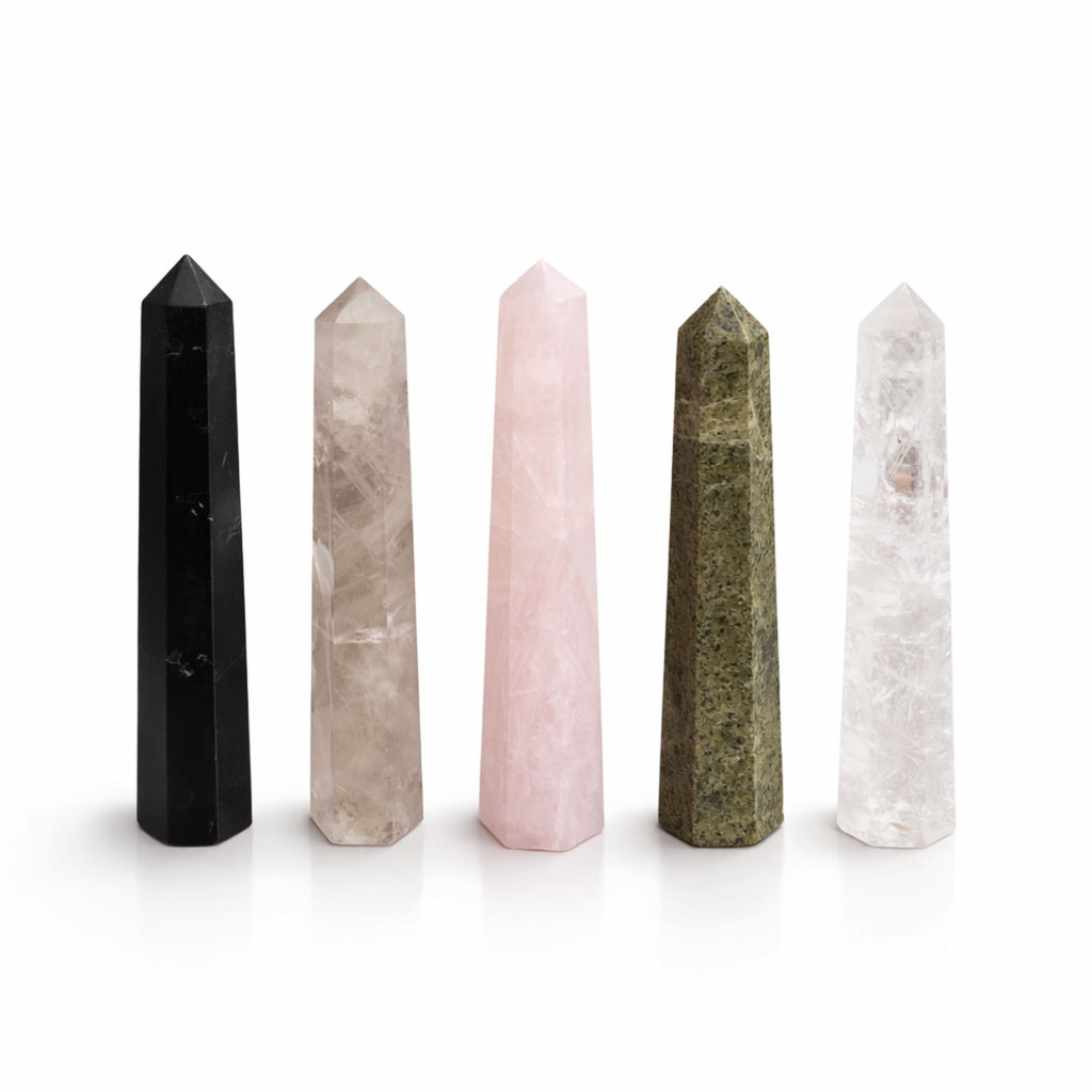 Gemstone Six Face Obelisk Point approx 11cm  - Clear Quartz 🇬🇧