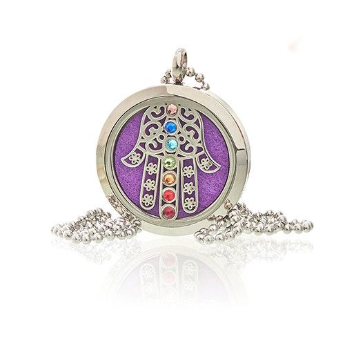 Aromatherapy Jewellery Necklace - Hamsa Chakra - 30mm 🇬🇧