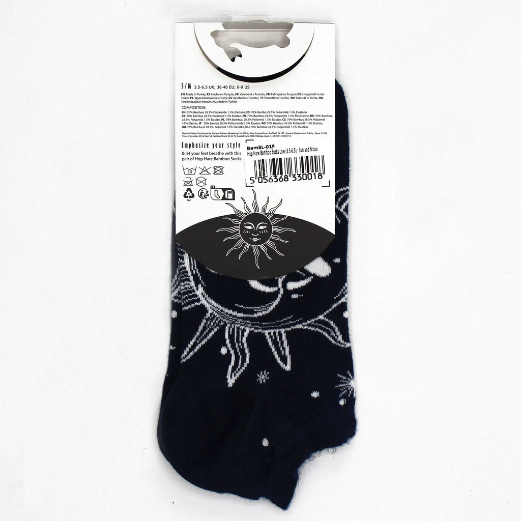 S/M Hop Hare Bamboo Socks Low (3.5-6.5) - Sun and 🇬🇧