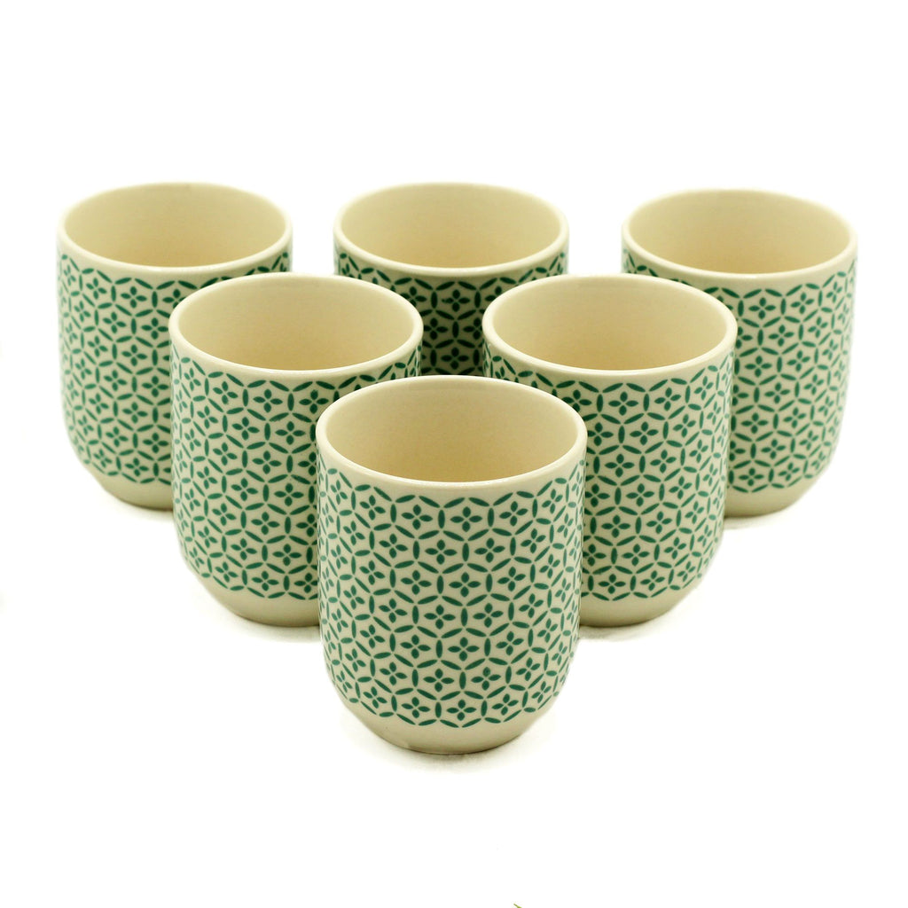 Herbal Tea Cups - Green Mosiac 🇬🇧