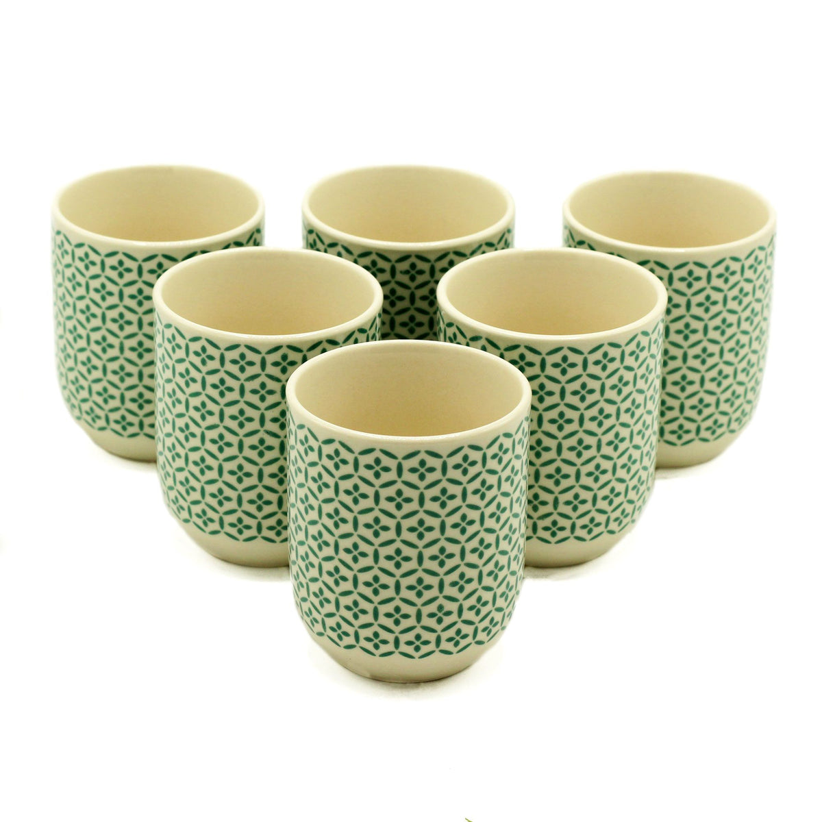 Herbal Tea Cups - Green Mosiac 🇬🇧
