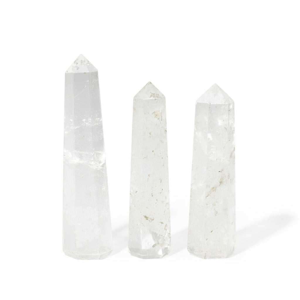 Gemstone Six Face Obelisk Point approx 11cm  - Clear Quartz 🇬🇧