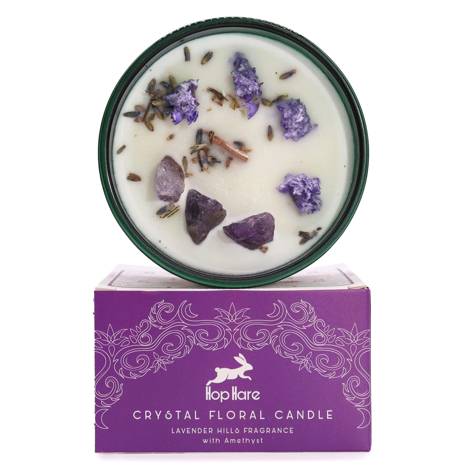 Hop Hare Crystal Magic Flower Candle - The Moon 🇬🇧