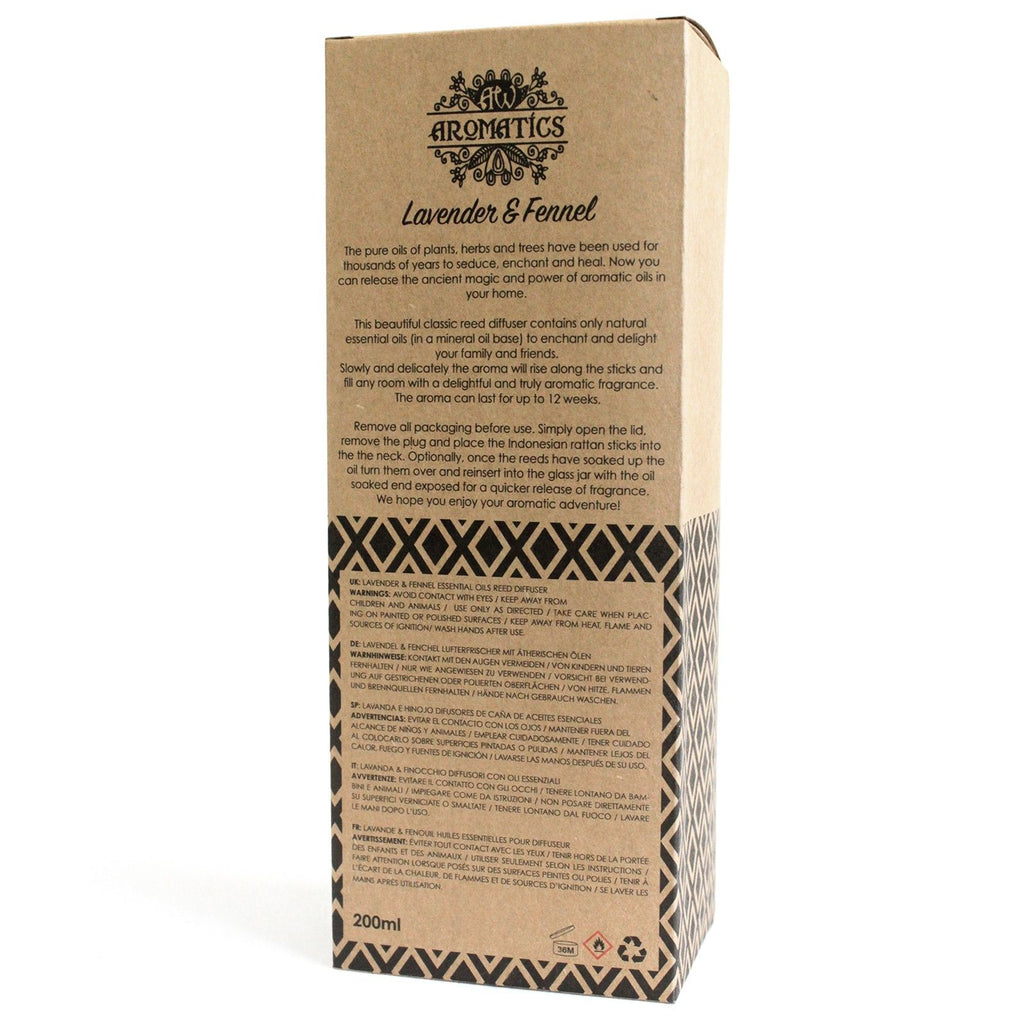200ml Lavender & Fennel Essential Oil Reed Diffuser 🇬🇧
