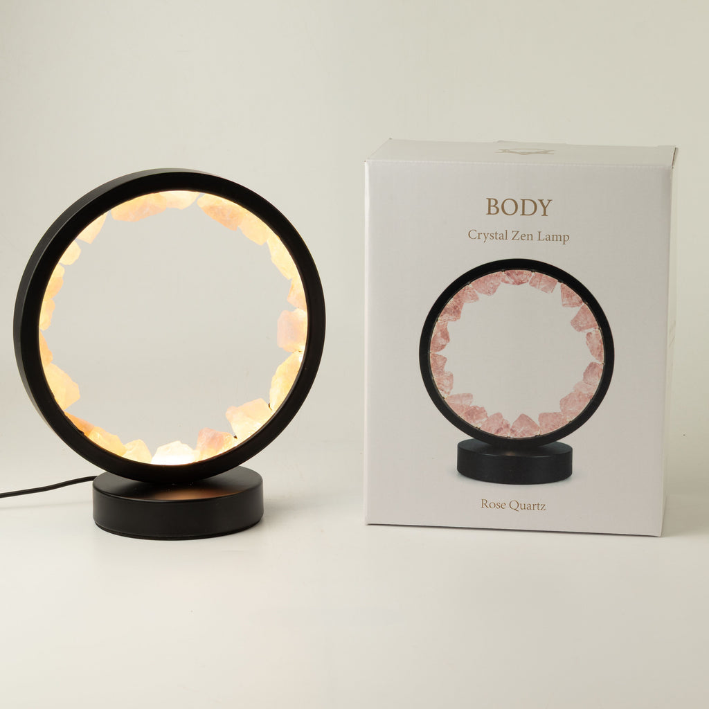 Gemstone Halo Lamp - Zen Body - Rose Quartz 🇬🇧