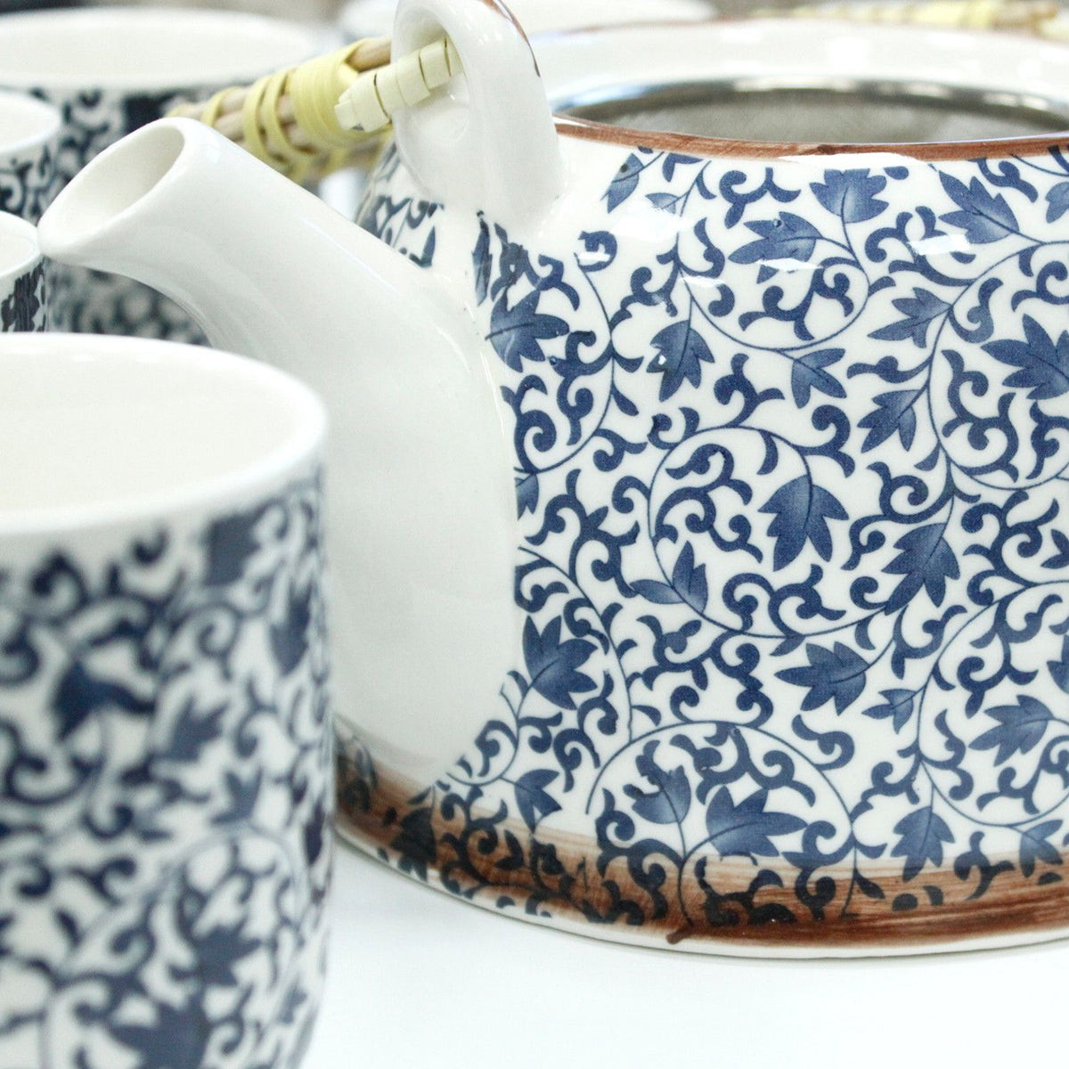 Herbal Teapot Set - Blue Pattern 🇬🇧