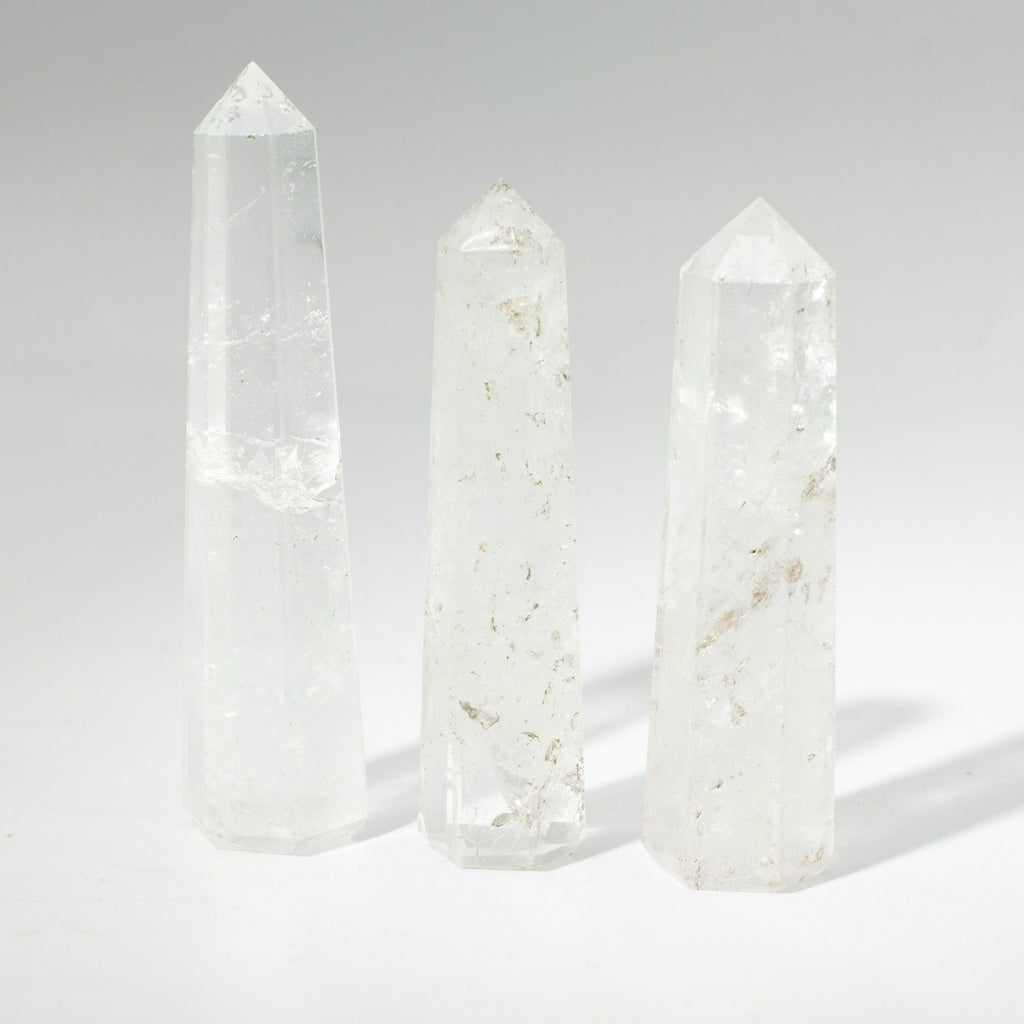 Gemstone Six Face Obelisk Point approx 11cm  - Clear Quartz 🇬🇧