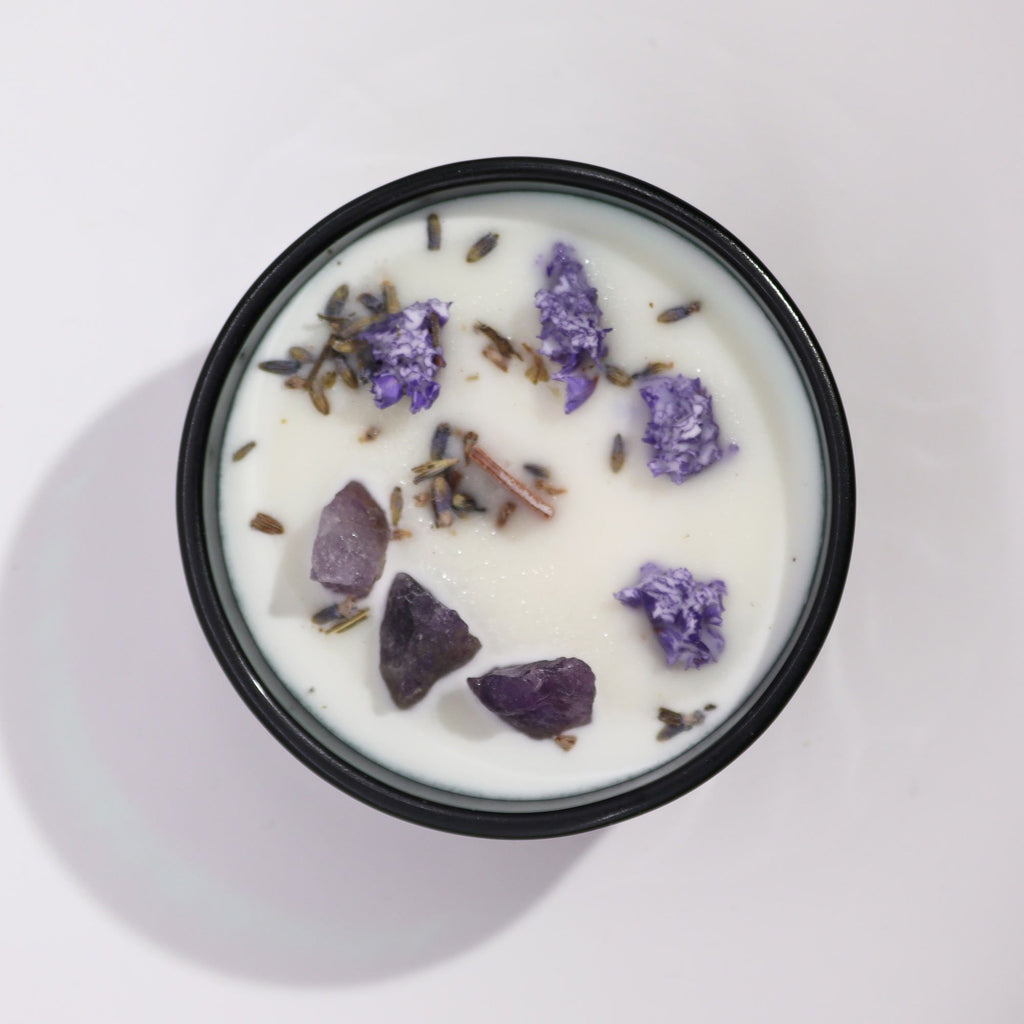 Hop Hare Crystal Magic Flower Candle - The Moon 🇬🇧