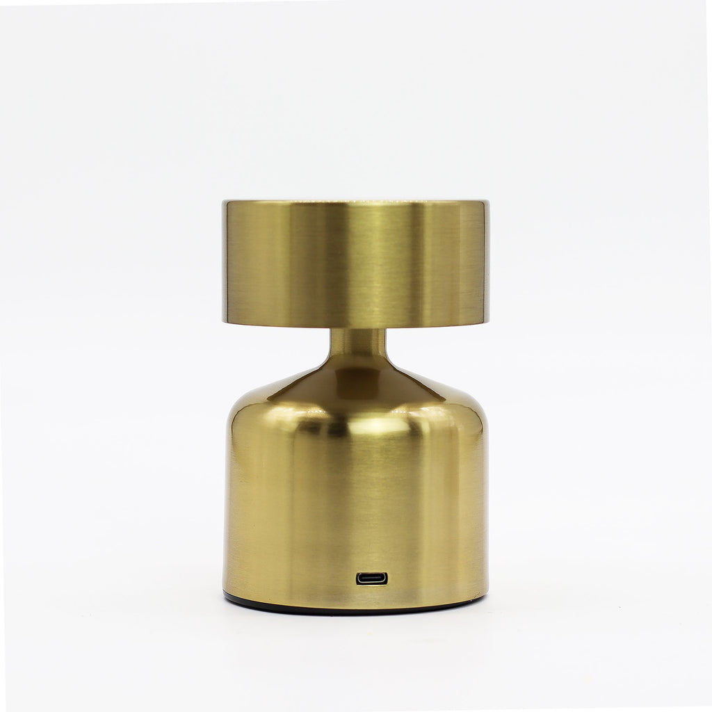 Touch Lamp - Flat Mushroom Bronze- USB (C) - Rechargable  (400 Watt) 🇬🇧