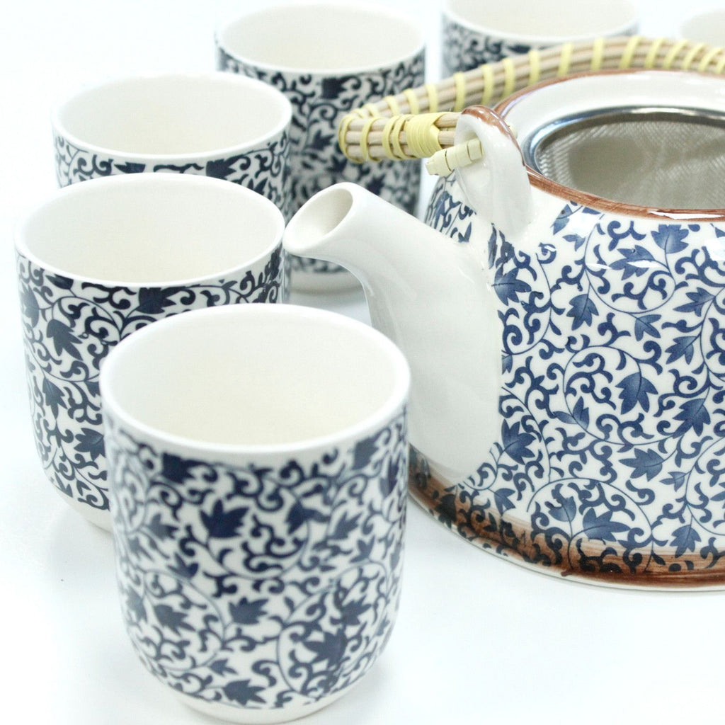 Herbal Teapot Set - Blue Pattern 🇬🇧