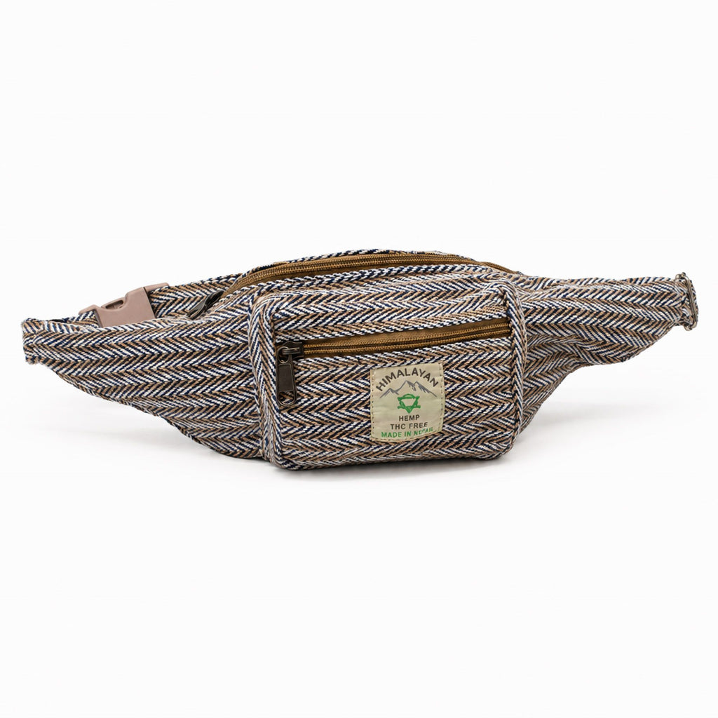 Cotton Hemp Style Belt (or Fanny) Bag - Blue 🇬🇧