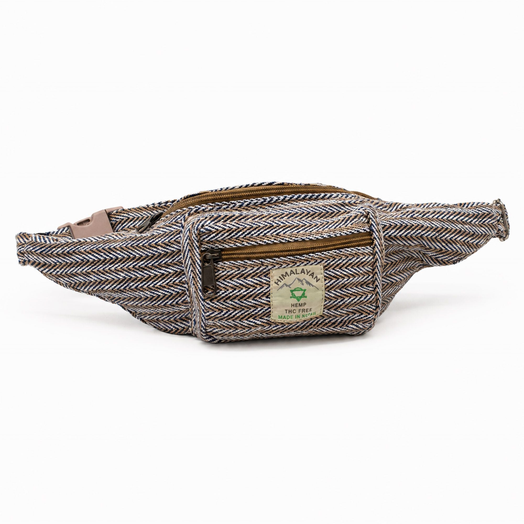 Cotton Hemp Style Belt (or Fanny) Bag - Blue 🇬🇧