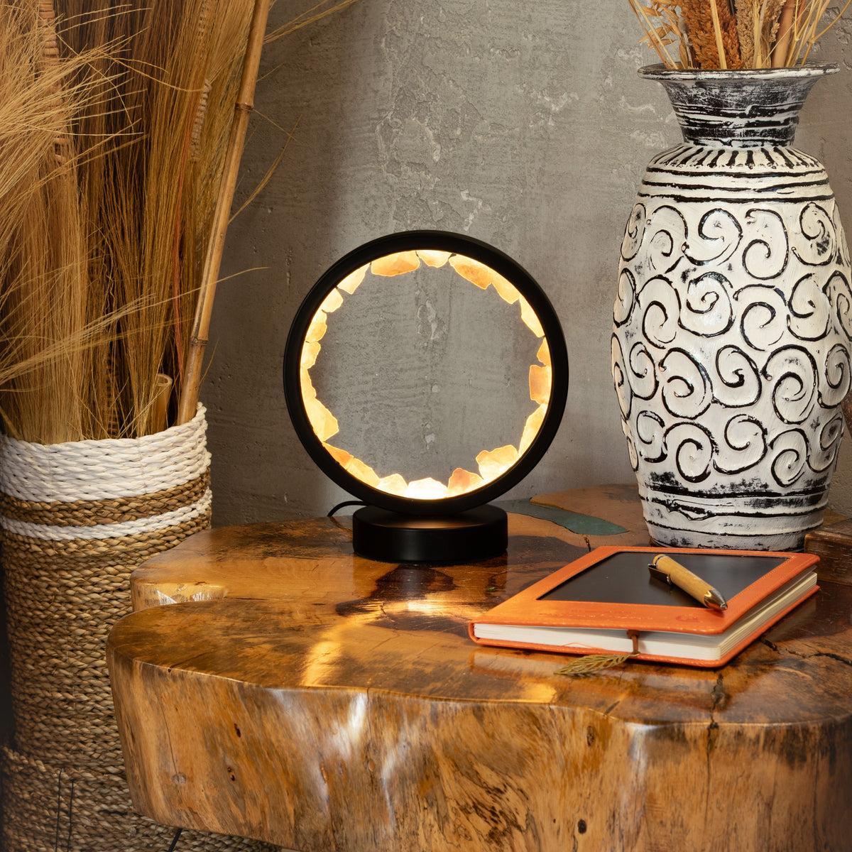 Gemstone Halo Lamp - Zen Body - Rose Quartz 🇬🇧