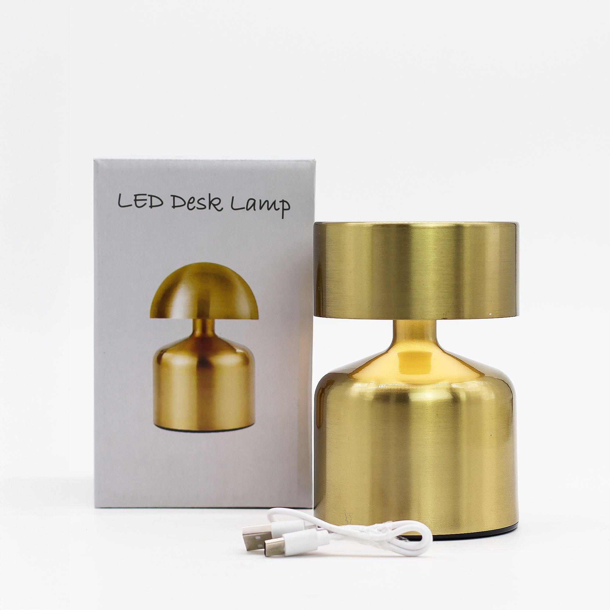 Touch Lamp - Flat Mushroom Bronze- USB (C) - Rechargable  (400 Watt) 🇬🇧