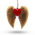Gold Xmas Angel Wing & Heart - black detail 🇬🇧