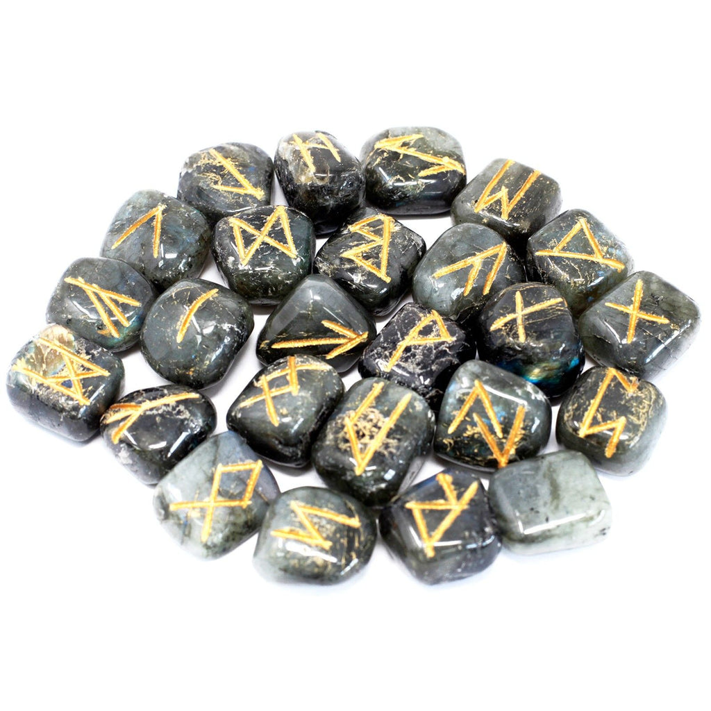 Runes Stone Set in Pouch - Labradorite 🇬🇧