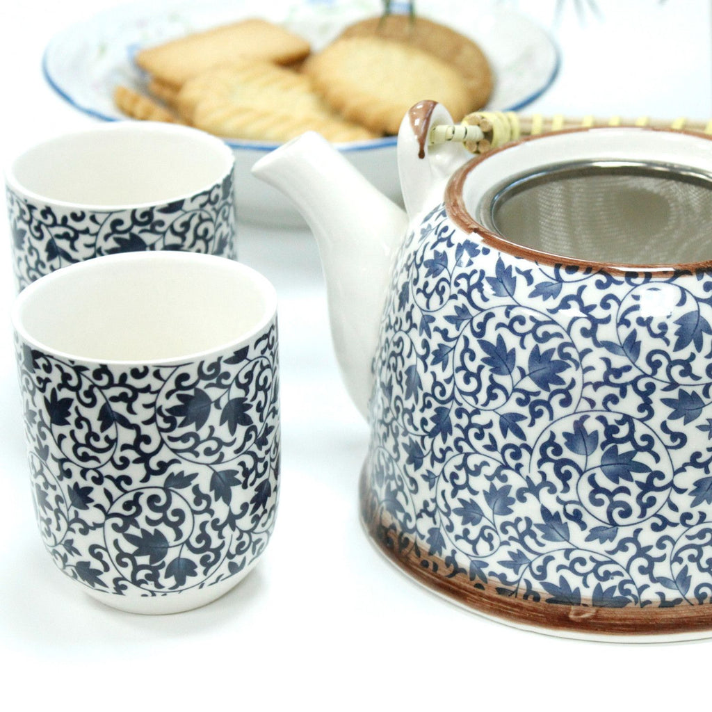 Herbal Teapot Set - Blue Pattern 🇬🇧