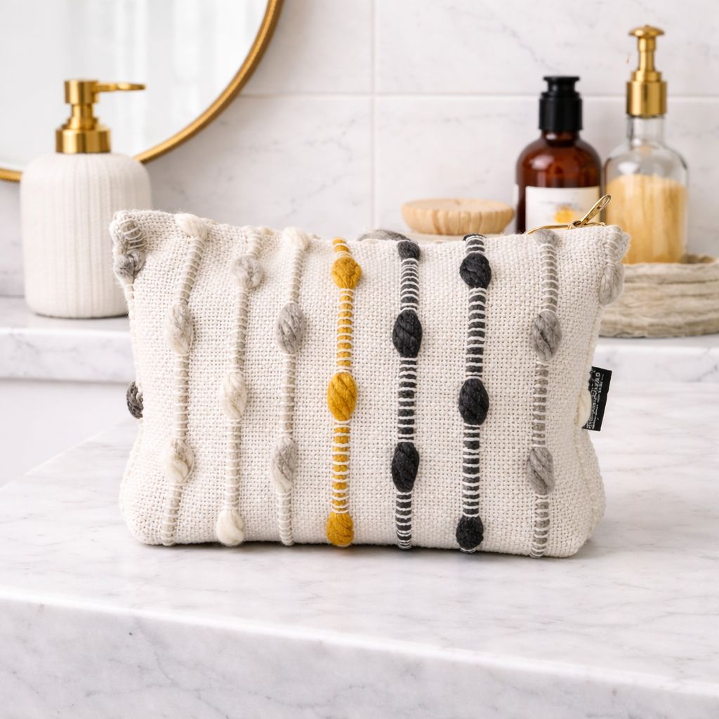 Nomad Sari Indian Jacquard Toiletry Bag - Hippie Knot 🇬🇧