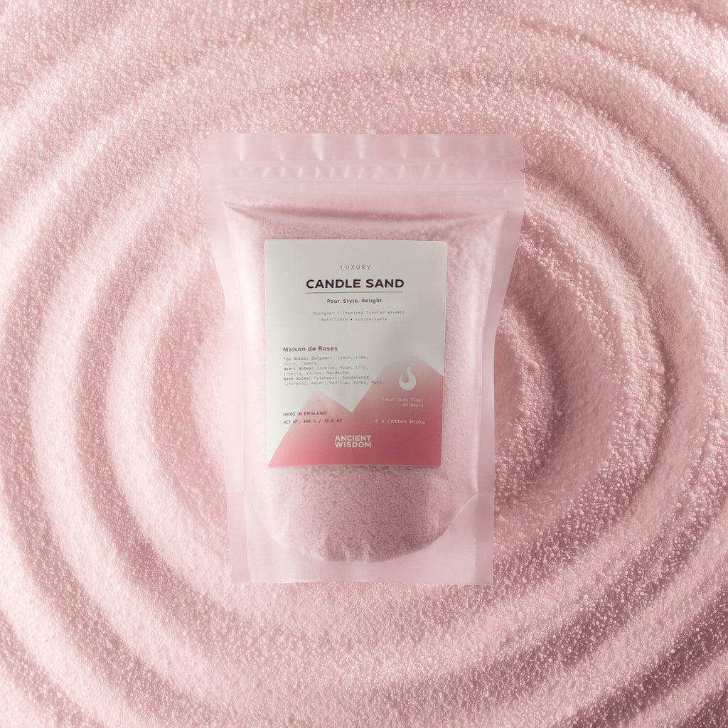 Fragranced Candle Sand - Dusty Rose - Maison de Roses - 300g 🇬🇧