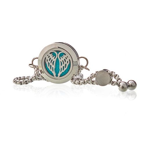 Aromatherapy Jewellery Chain Bracelet - Angel Wings - 20mm 🇬🇧