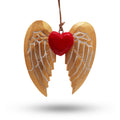 Gold Xmas Angel Wing & Heart - white detail 🇬🇧