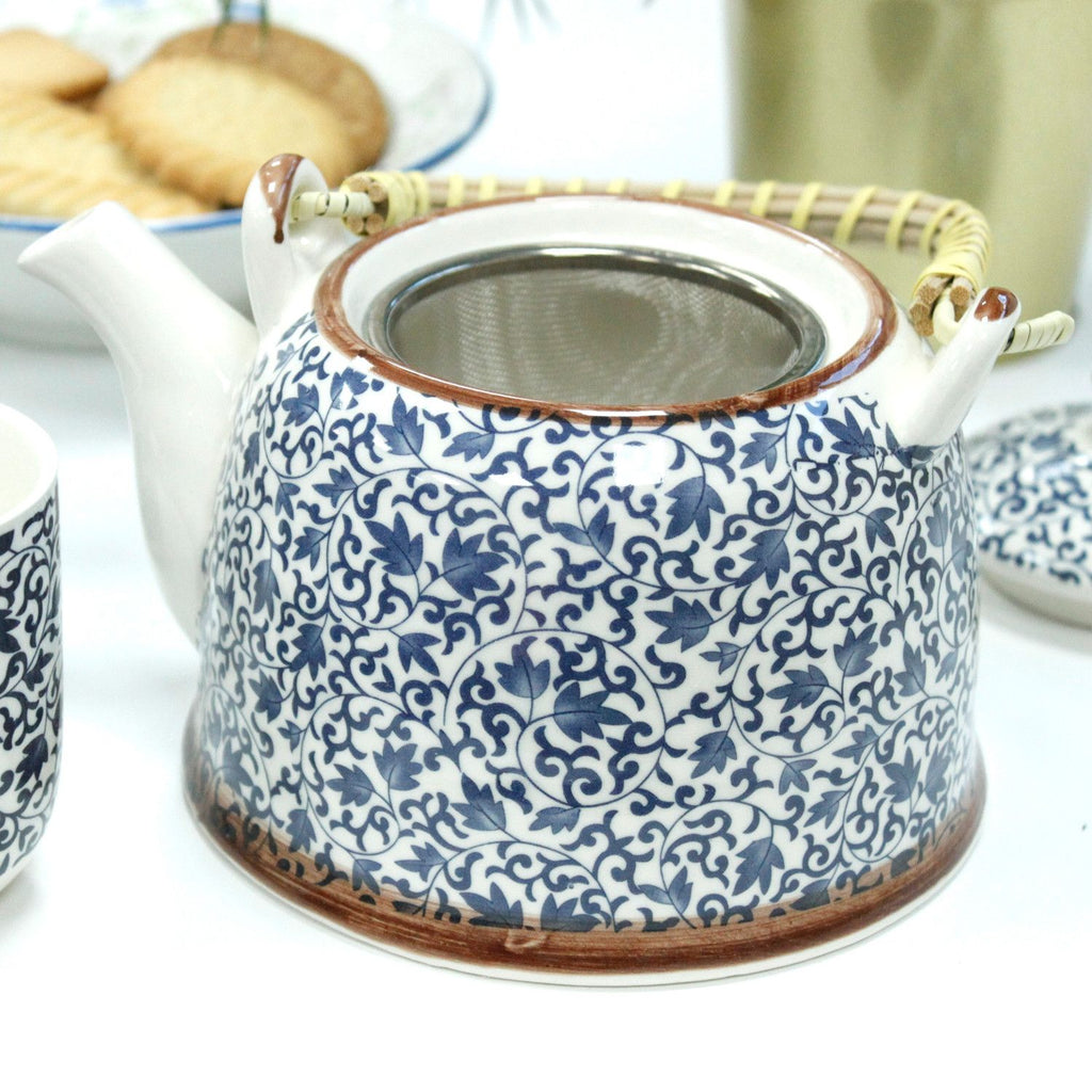 Herbal Teapot Set - Blue Pattern 🇬🇧