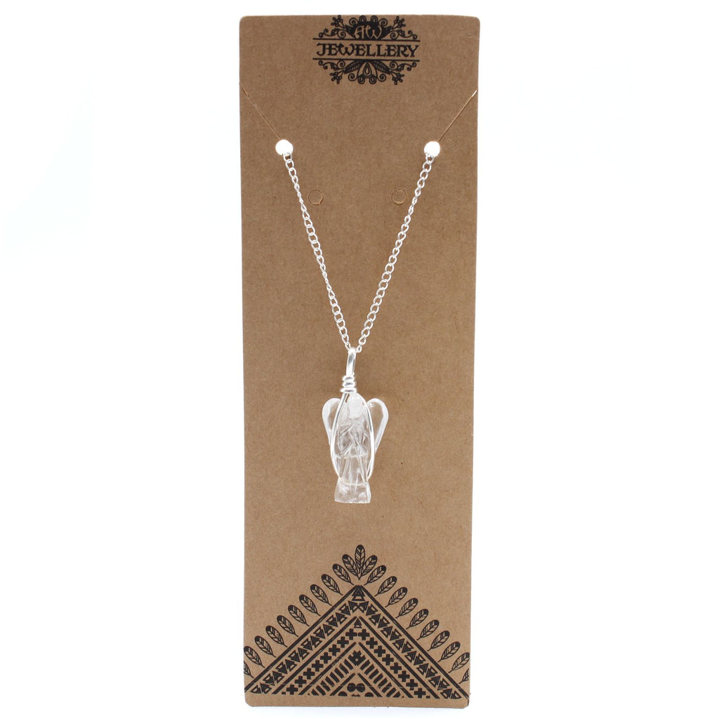 Gemstone Guardian Angel Pendant - Rock Quartz 🇬🇧