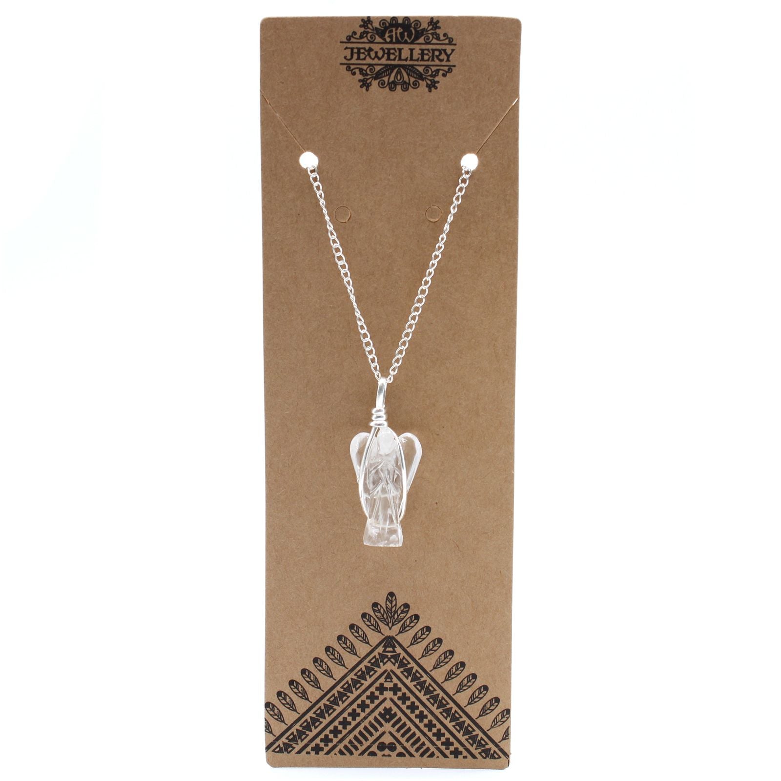 Gemstone Guardian Angel Pendant - Rock Quartz 🇬🇧