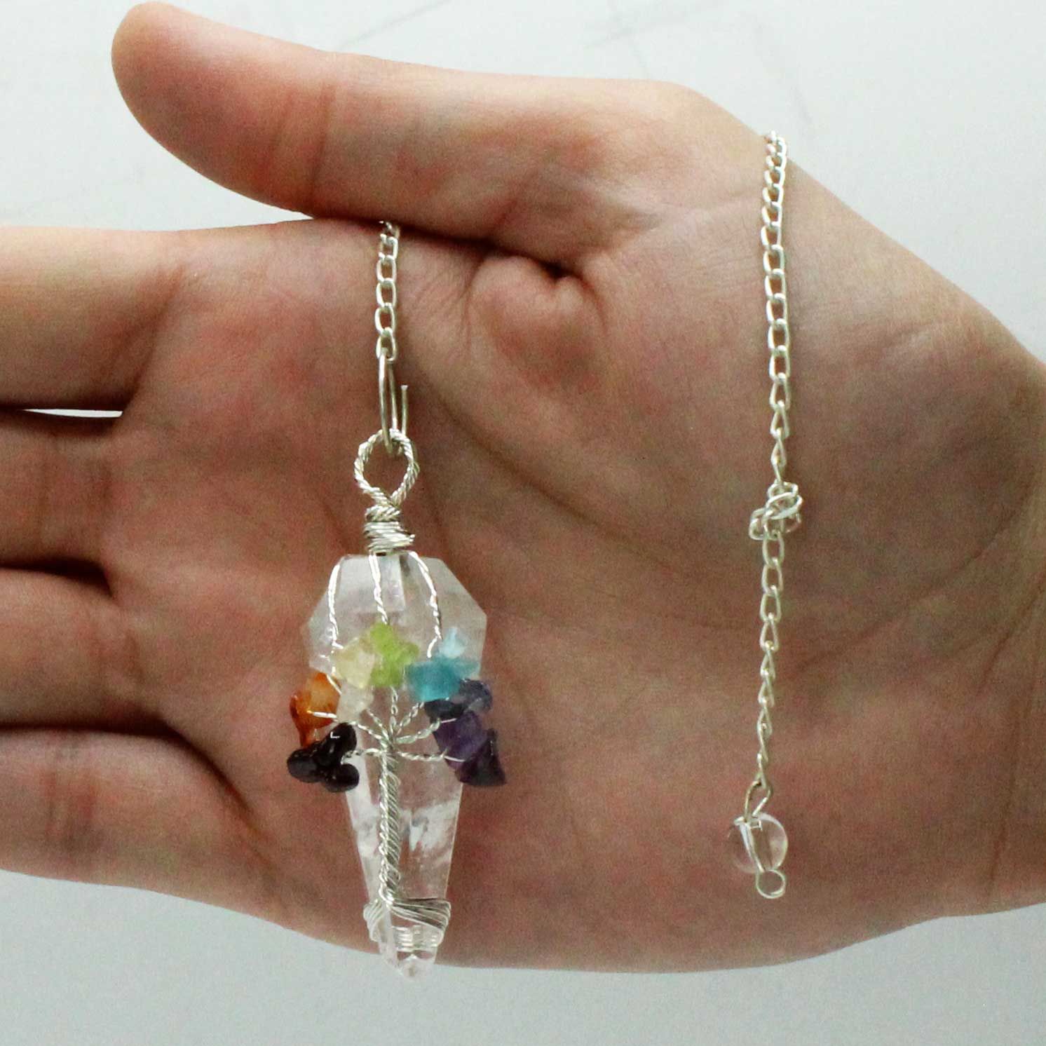 Magic Pendulum - Seven Chakra - Rock Quartz 🇬🇧