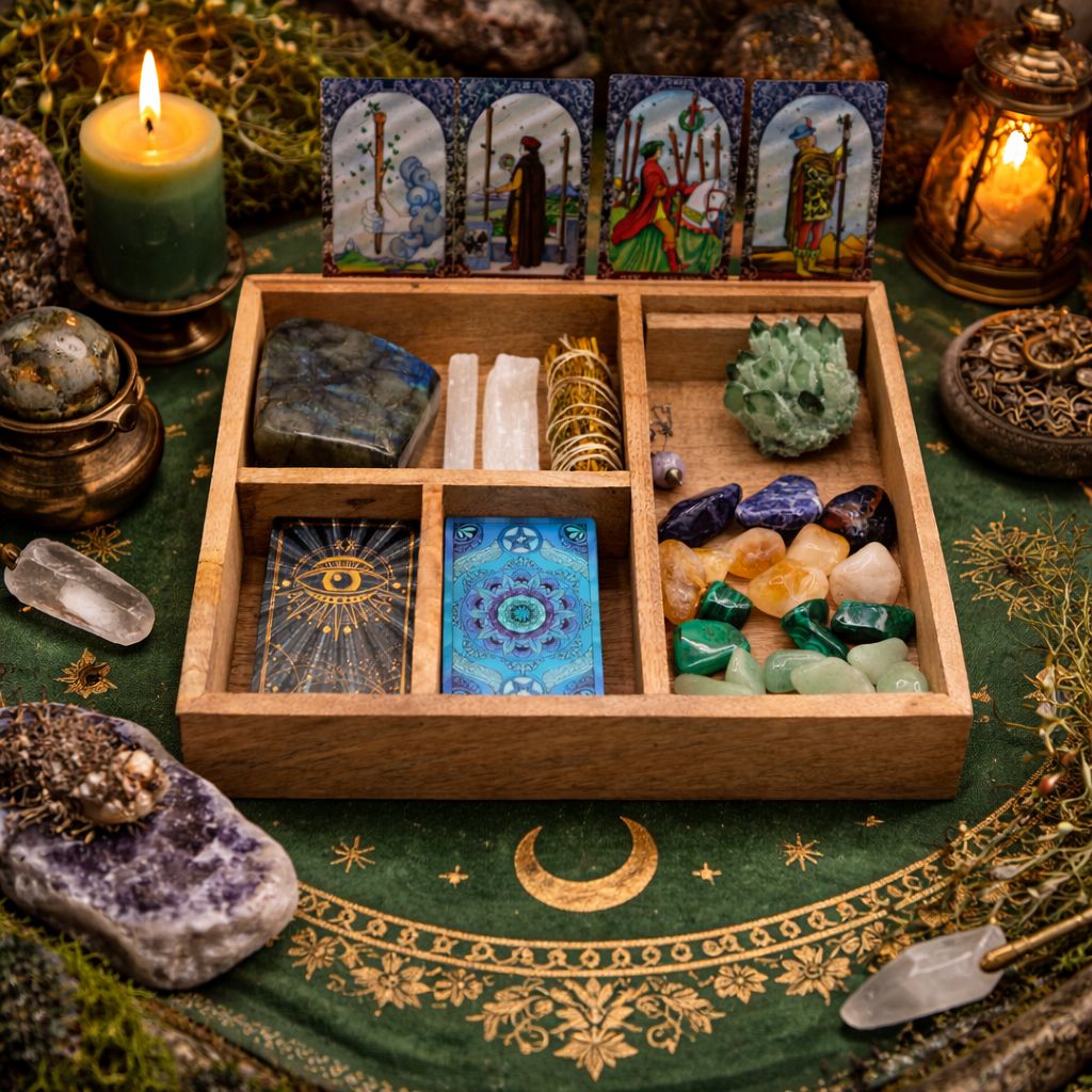 Four Section Tarot Box with Card Holder 🇬🇧