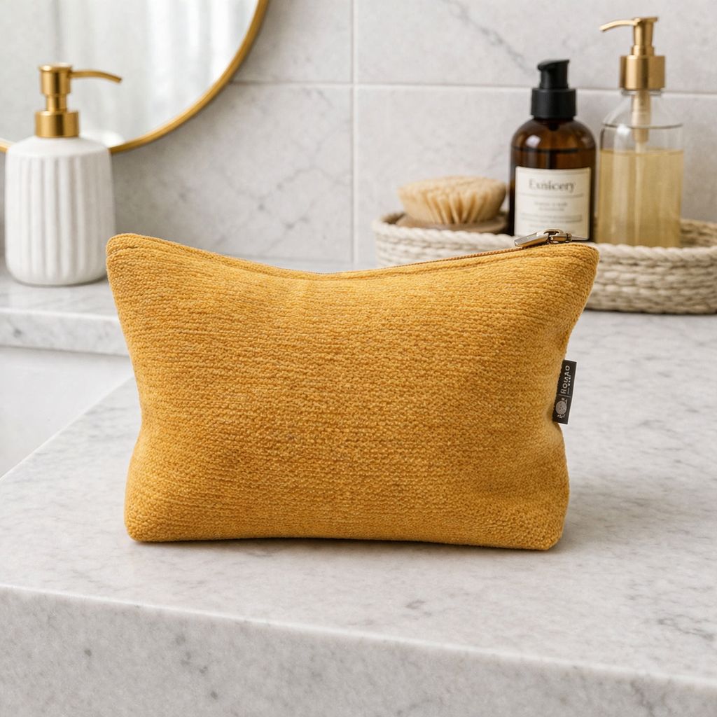 Nomad Sari Indian Jacquard Toiletry Bag - Marigold Loom 🇬🇧