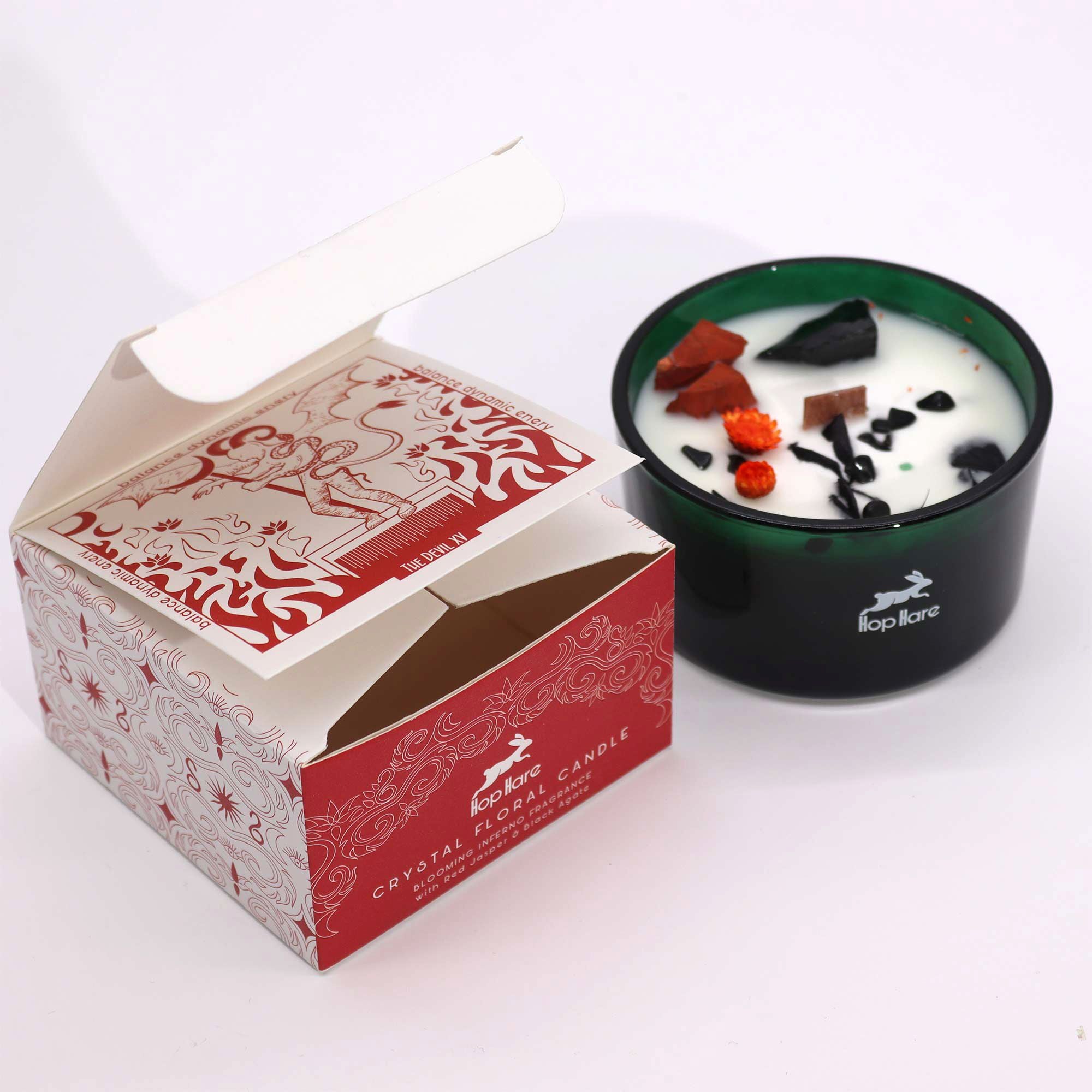 Hop Hare Crystal Magic Flower Candle - The Devil 🇬🇧