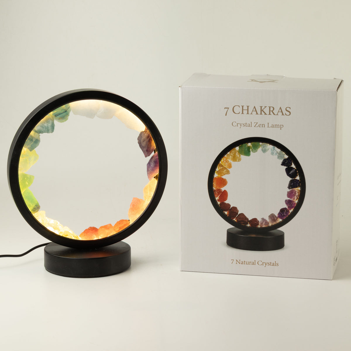 Gemstone Halo Lamp - 7 Chakra  - 7 Gems 🇬🇧