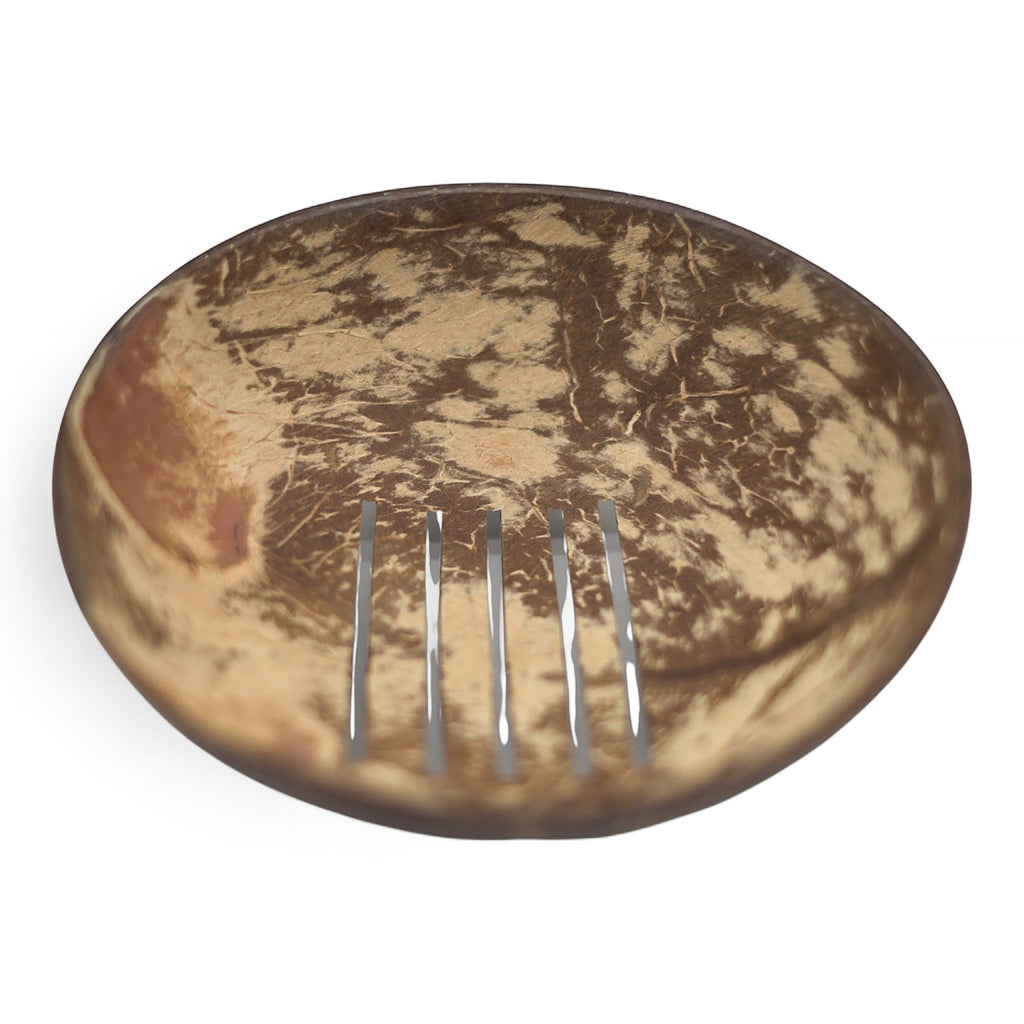 Natural Coconut Soap Dish - Round - 11cm 🇬🇧