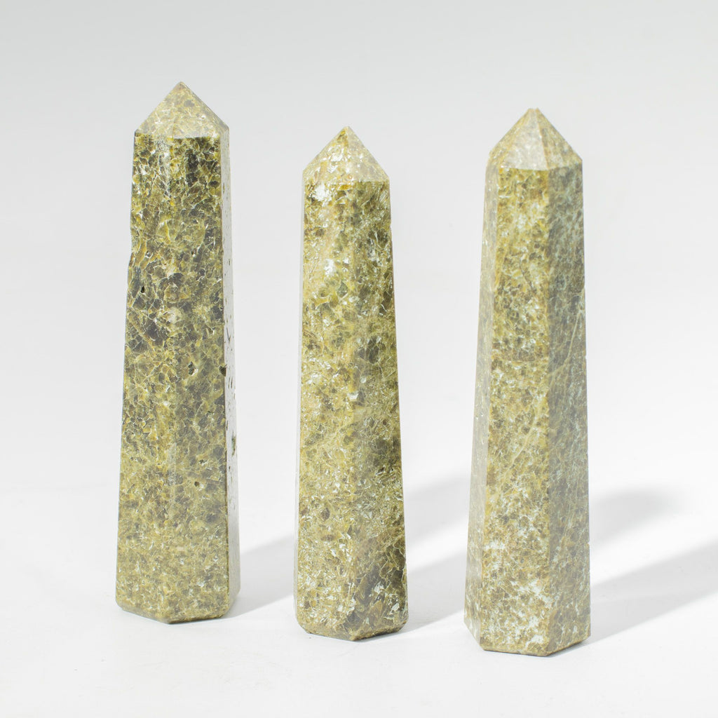 Gemstone Six Face Obelisk Point approx 11cm  - Epidote 🇬🇧