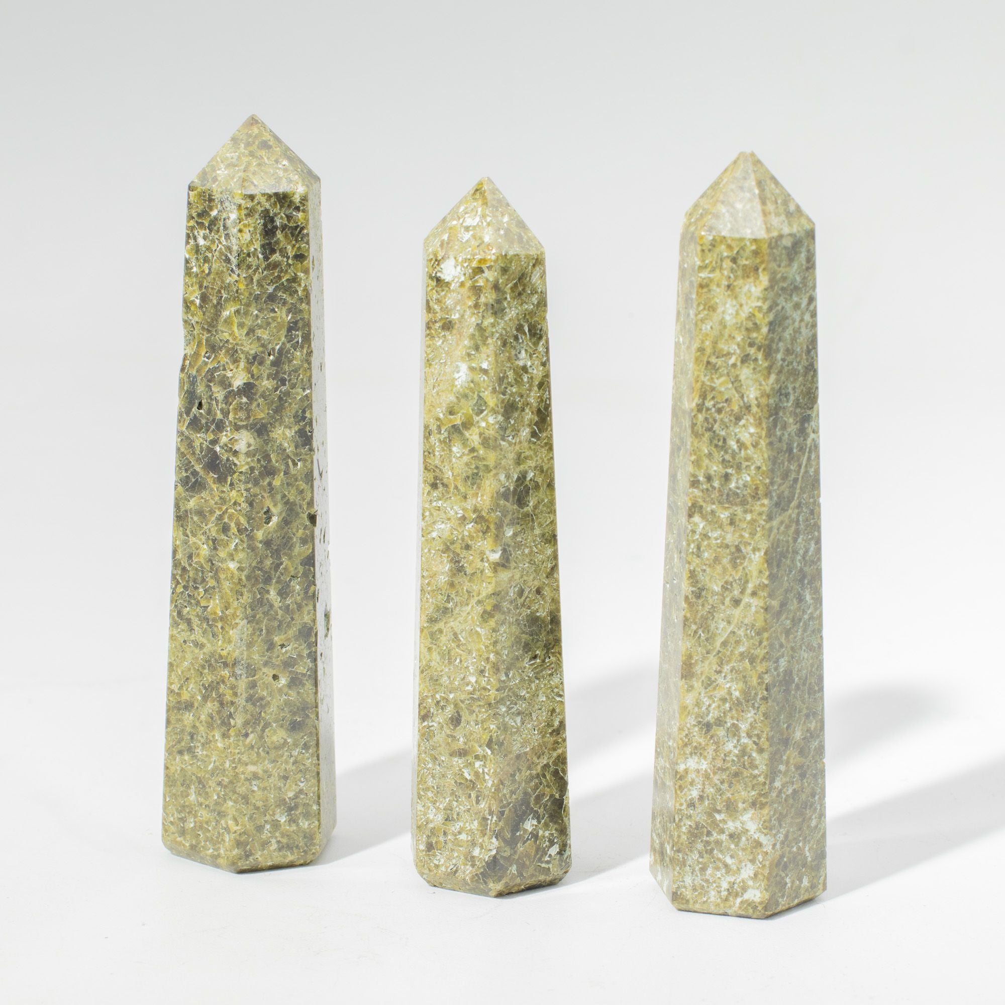Gemstone Six Face Obelisk Point approx 11cm  - Epidote 🇬🇧