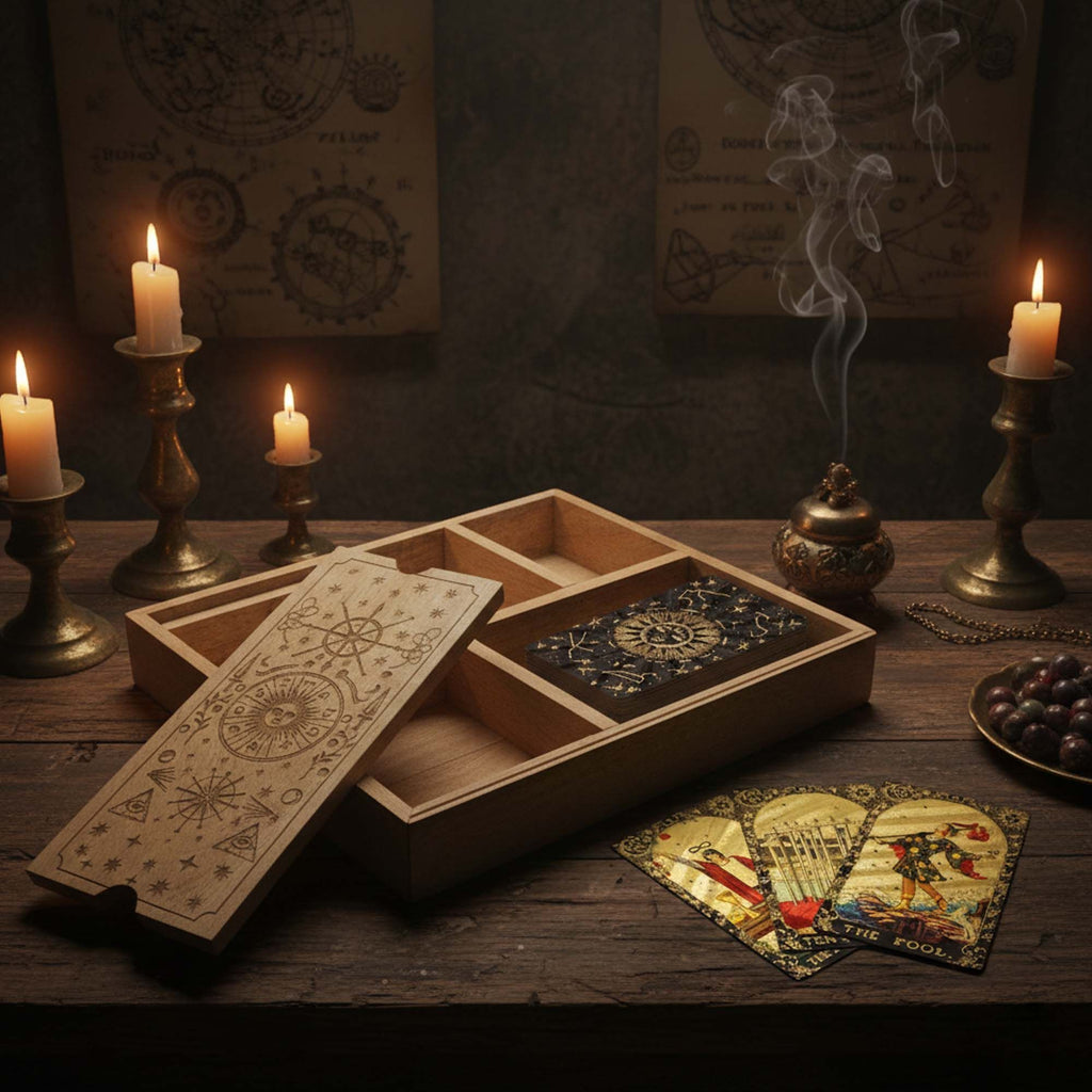 Four Section Tarot Box with Card Holder 🇬🇧