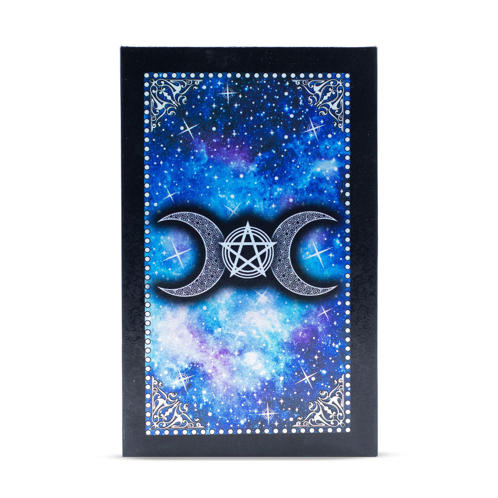 Blue Foil Tarot Card Set - Moon Face - with booklet 🇬🇧