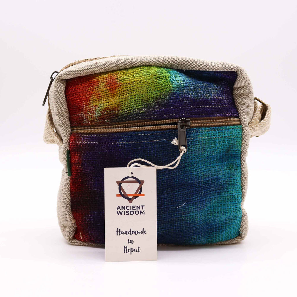 Tiedye Hemp Messegner Bag 1  Zip 🇬🇧
