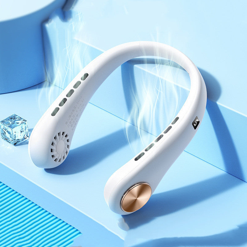 New Mini Neck Fan Portable Bladeless Hanging Neck Rechargeable Air Cooler Mini Summer Sports Fans 🇨🇳