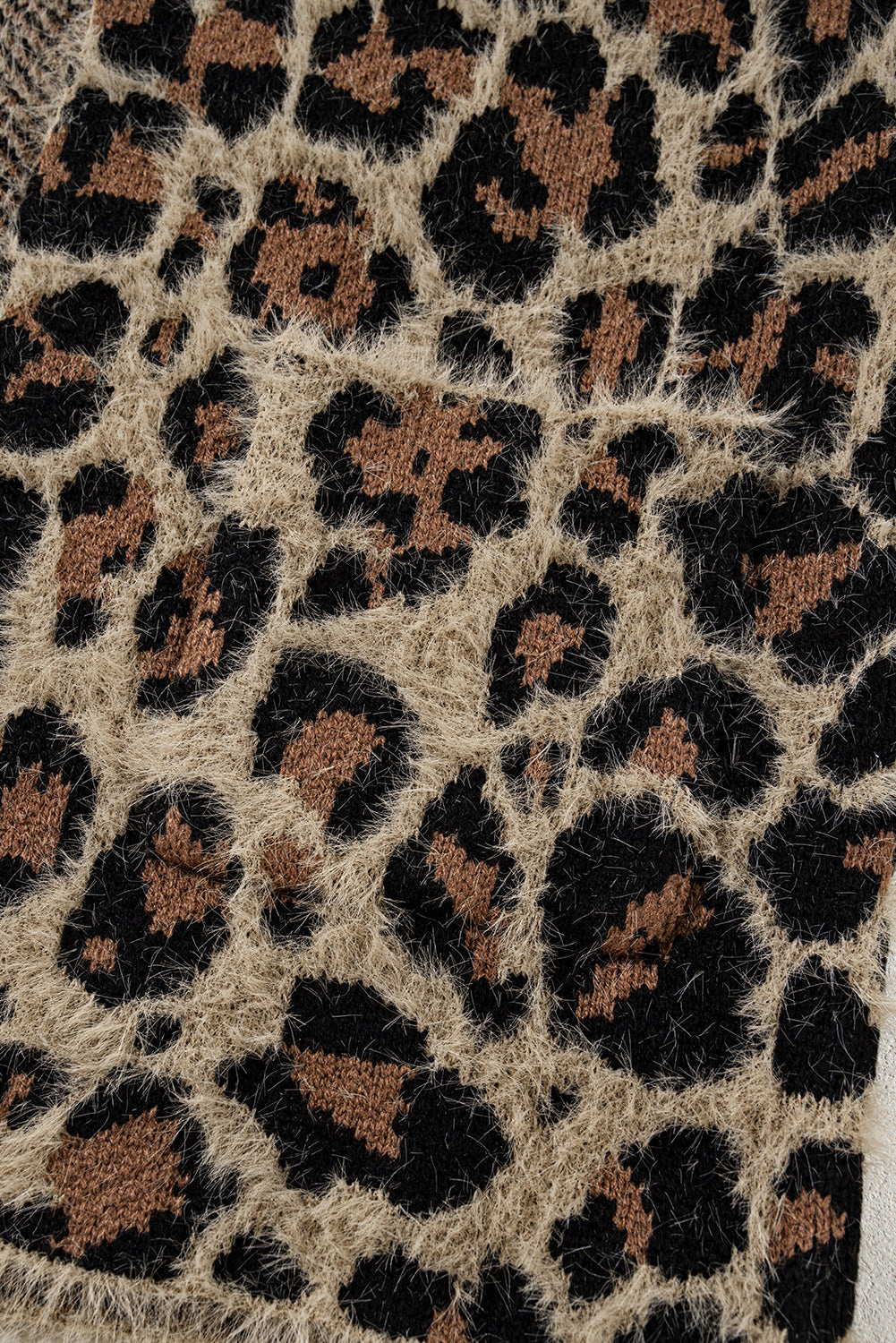 Brown Leopard Open Casual Cardigan 🇺🇸