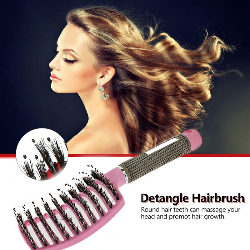 Detangler Bristle Scalp Massage Hair Brush Comb 🇨🇳