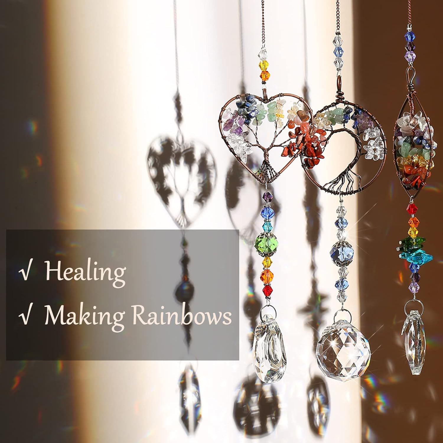 Crystal Sun Catcher Pendant Set The Tree Of Life 🇨🇳