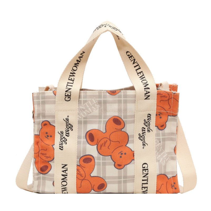 Letter Printed Canvas Bag Large Capacity Crossbody Ladies 🇨🇳