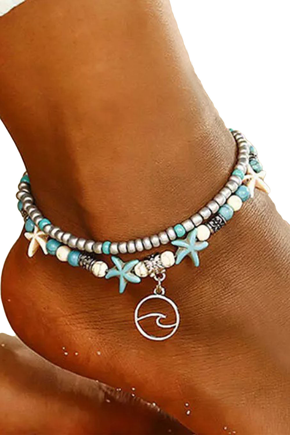 Sky Blue Beach Double Anklet 🇨🇳