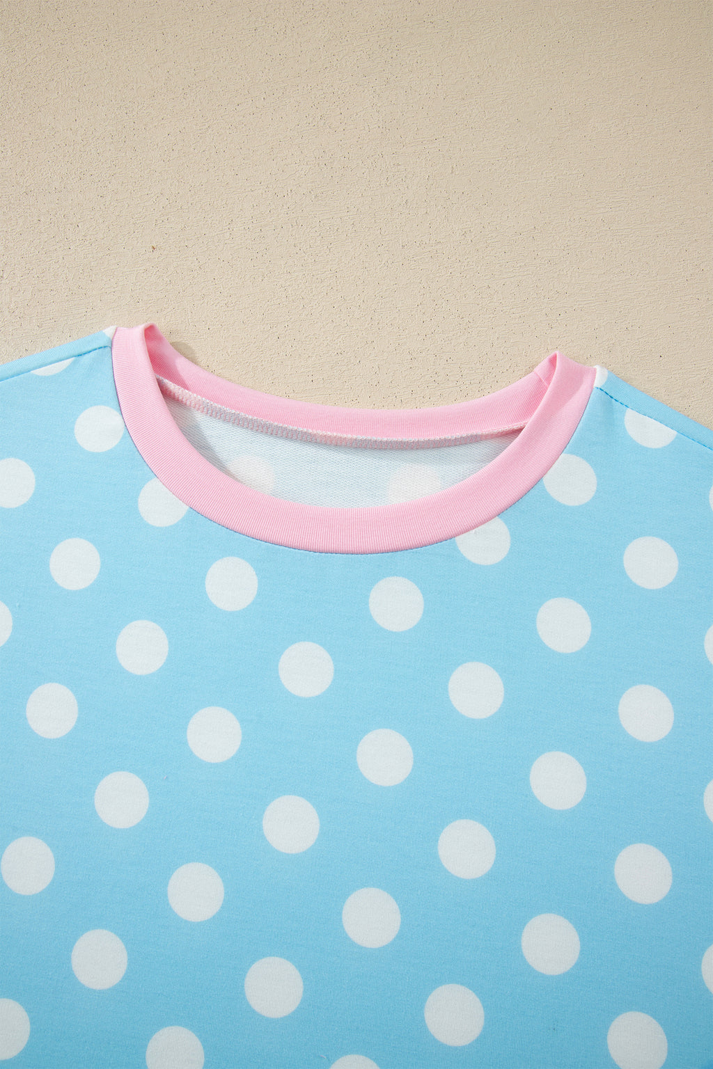 Sky Blue Polka Dot Short Sleeve Top and Pants Set 🇺🇸