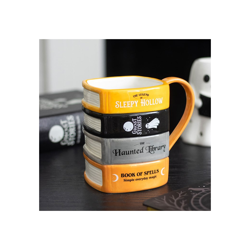 The Haunted Library Book Stack Mug 🇬🇧