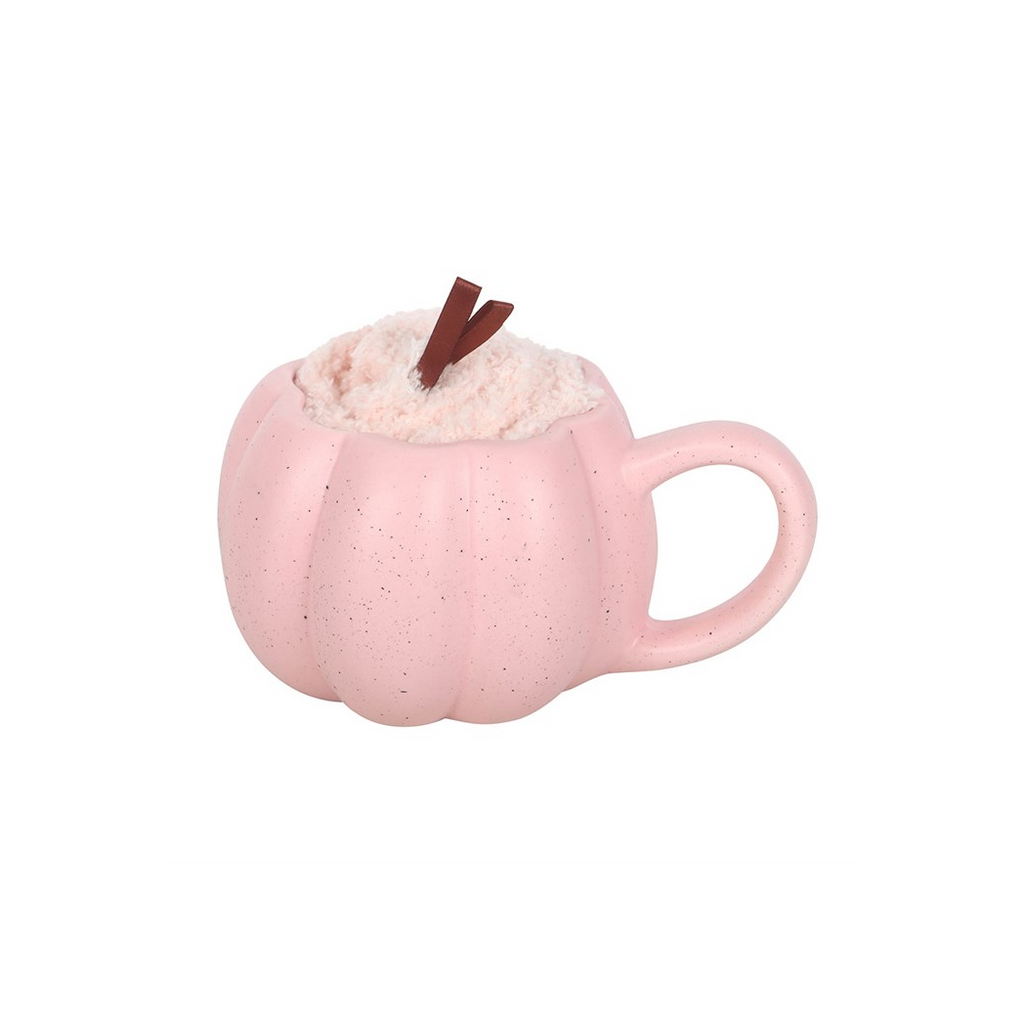 Pink Pumpkin Mug and Socks Set 🇬🇧